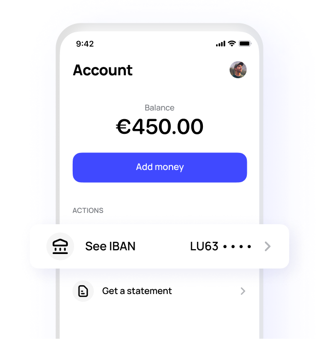 European account to receive and send money in the EU